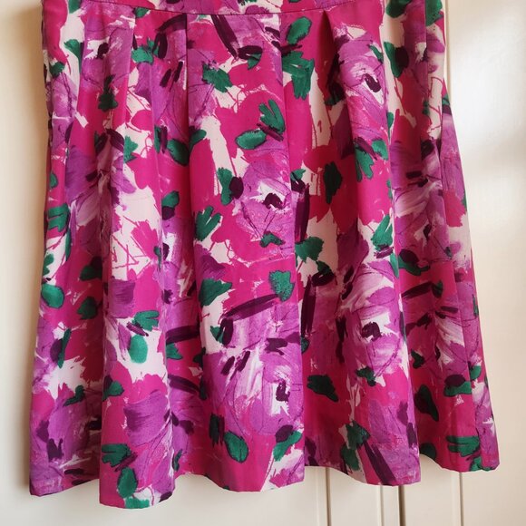 J Crew  Lavender Rose toned foral print skirt,fully lined with pockets - Picture 2 of 8